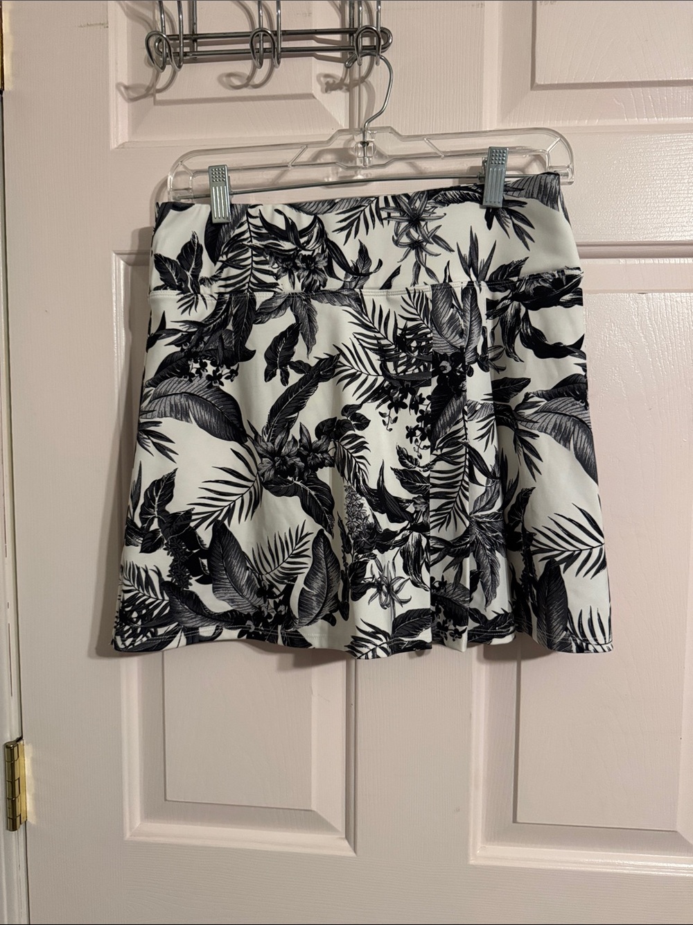 Tommy Bahama Black and White Tropical Skater Skirt
